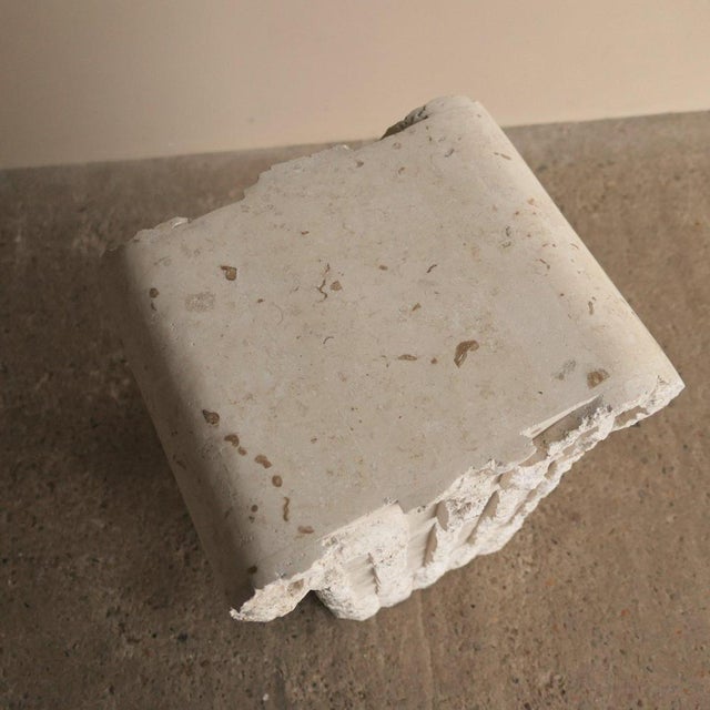 Beige Vintage Mactan Stone Plinth For Sale - Image 8 of 9
