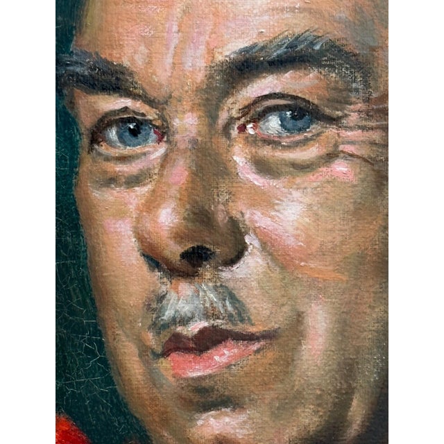 Signed Bernard Hailstone Dated 1957 Mayor of Maidstone British Civic Oil Portrait Scarlet Red Robes For Sale - Image 12 of 18
