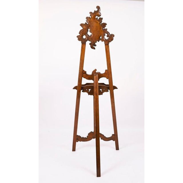 Antique Rococo Revival Walnut Artist's Easel, 1880 For Sale - Image 14 of 17