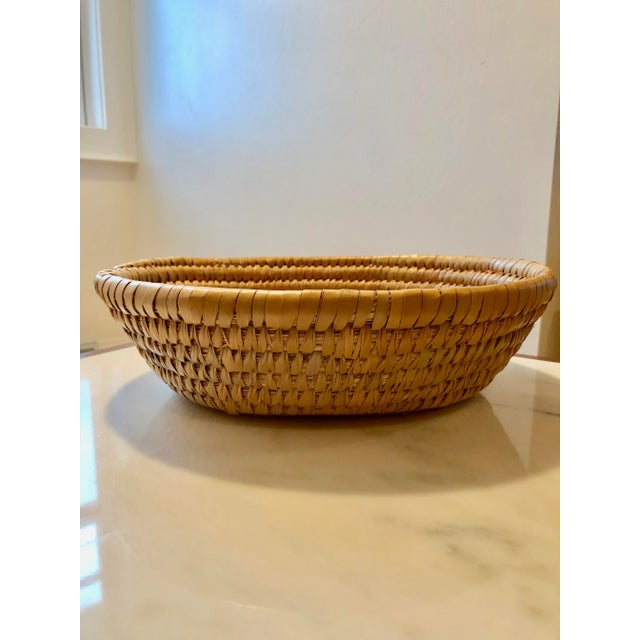 Late 20th Century Rush Basket Chairish