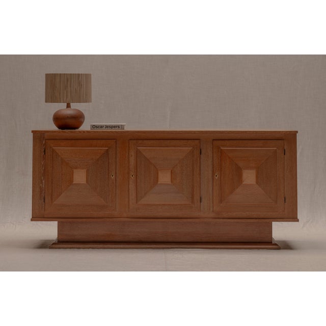 Mid-Century Modern French Oak Sideboard, 1950s For Sale - Image 16 of 18