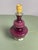 Mid-Century Purple Opaline Glass Table Lamp with Cream Lampshade from Glasfabriek De Rupel, Belgium, 1960s For Sale - Image 13 of 14