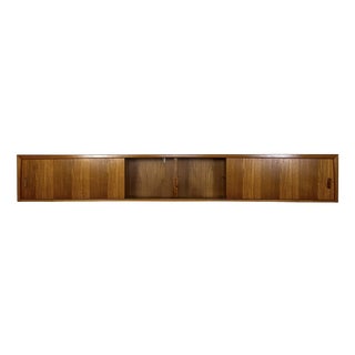 Mid-Century Teak Floating Wall-Mounted Sideboard from Bartels, 1960s For Sale
