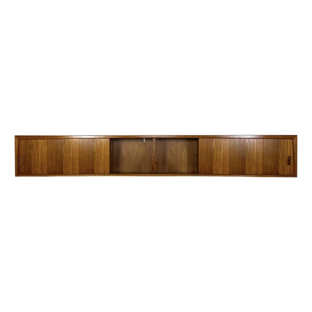Mid-Century Teak Floating Wall-Mounted Sideboard from Bartels, 1960s For Sale
