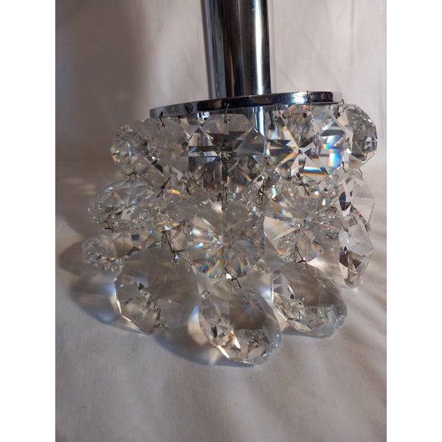 Silver Lead Crystal Cascade Lamp from Bakalowits & Söhne, 1970s For Sale - Image 8 of 18