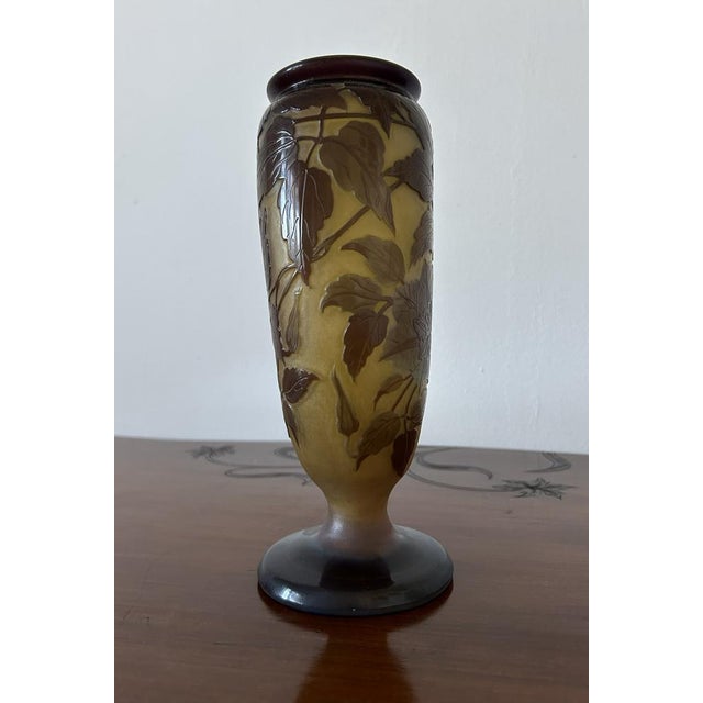 Ovoid-Shaped Glass Vase from Emile Gallé, 1890s For Sale - Image 6 of 18