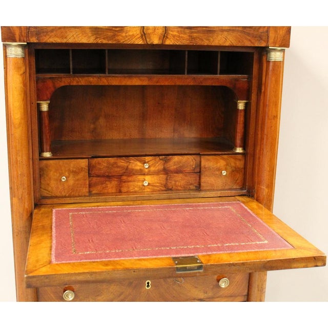 19th Century Empire Walnut Secretary For Sale - Image 13 of 14