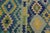 Textile Kilim Green Blue Wool Rug - 6'6" X 9'9" For Sale - Image 7 of 7