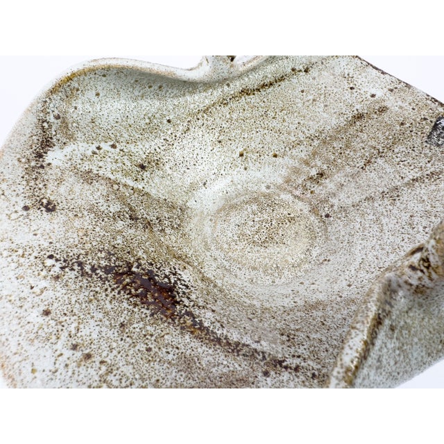 Vintage Accolay Stoneware Basket With Twisted Handle, France, 1960s For Sale - Image 6 of 16