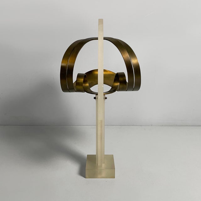 Cesar Doméla, Dutch Modern Sculpture, 1970s, Acrylic Glass and Brass For Sale - Image 4 of 18