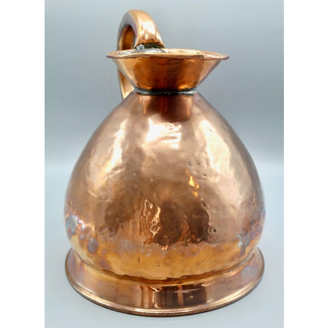 Metal 19th-Century English Copper Gallon Ale Pitcher / Measure For Sale - Image 7 of 11