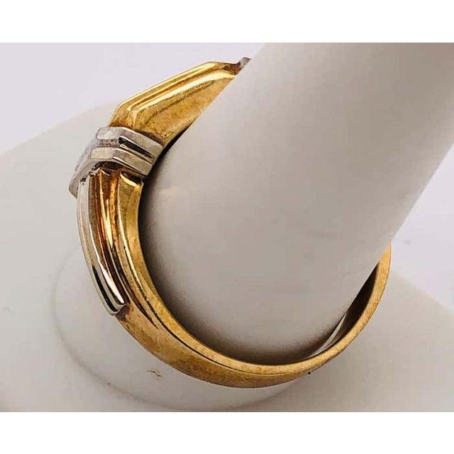 14Kt Two-Tone Gold Contemporary Ring with Diamonds 0.75 Total Diamond Weight. Size 10.25 with 10.41 grams total weight.