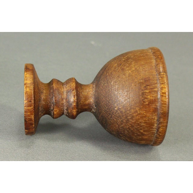 19th C. Treen Ware Turned Wood Egg Cups Set of Four For Sale - Image 11 of 15