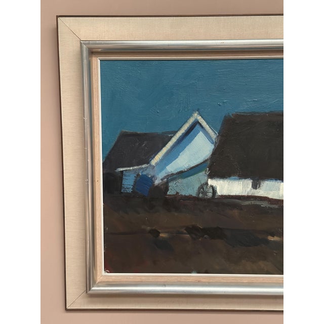 Bengt Hillgrund, Farm in the Landscape, 1950s, Oil Painting on Canvas, Framed For Sale - Image 11 of 18