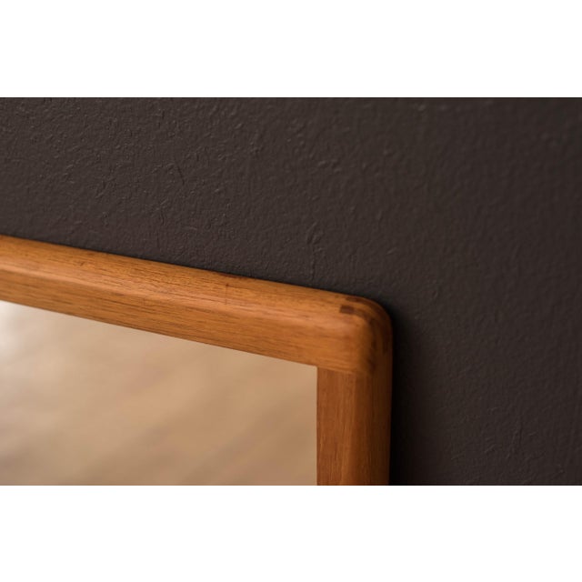 Vintage Sculptural Danish Teak Hanging Wall Mirror by Nordisk Andels-Eksport For Sale - Image 13 of 14