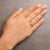 14K Yellow Gold Plated .925 Sterling Silver 1/4 Cttw Diamond Bypass and Halo Promise Ring (I-J Color, I3 Clarity) - Ring Size 12 For Sale In New York - Image 6 of 7