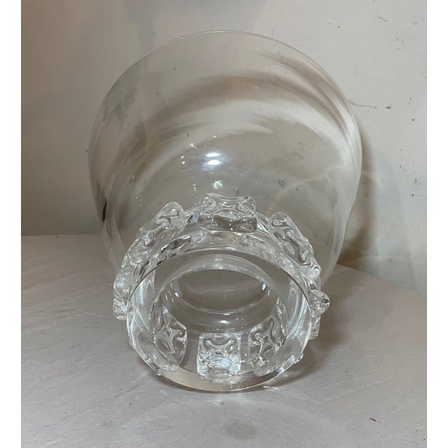 Huge Vintage Footed Center Piece Steuben Punch Crystal Footed Glass Bowl Art For Sale - Image 12 of 13