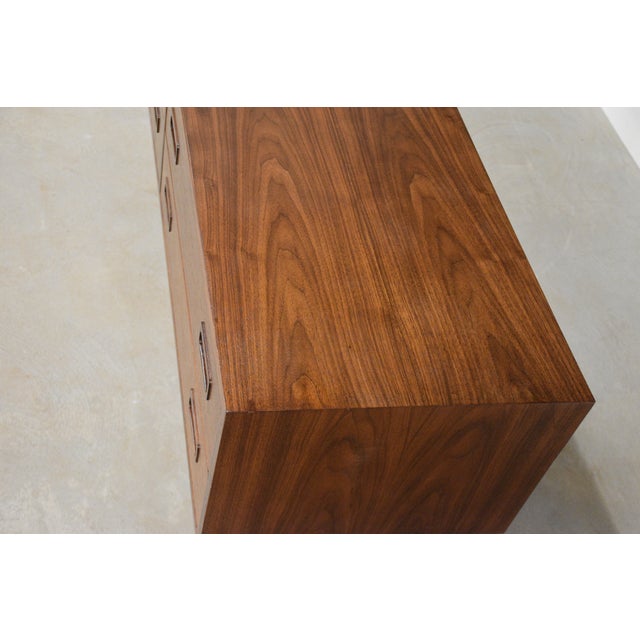 Brown 1960s Refinished Walnut Low Dresser or Console by Poul Hundevad For Sale - Image 8 of 10