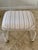 Vintage Mid Century Modern Lucite waterfall stool by Charles Hollis Jones featuring a thick clear Lucite base with rounded...