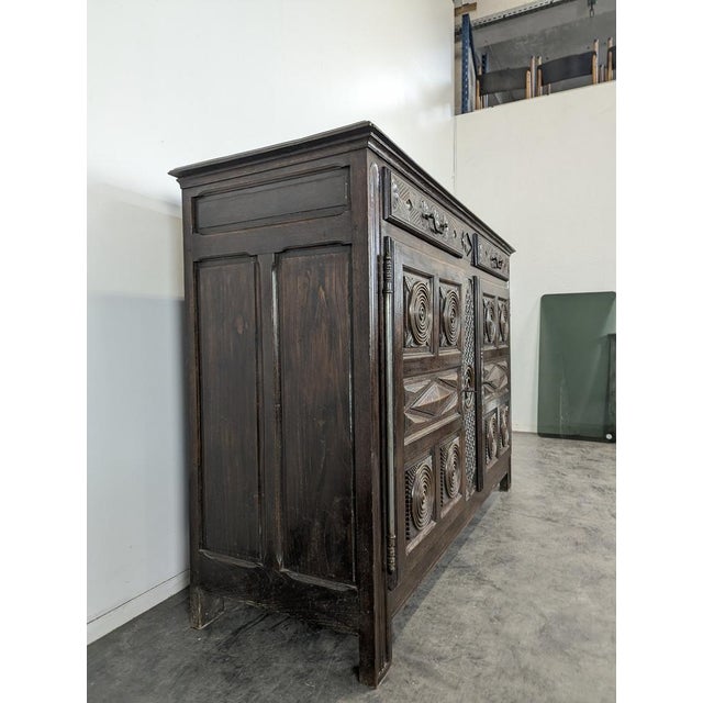 Brutalist Brutalist Buffet in the style of Dudouyt For Sale - Image 3 of 10