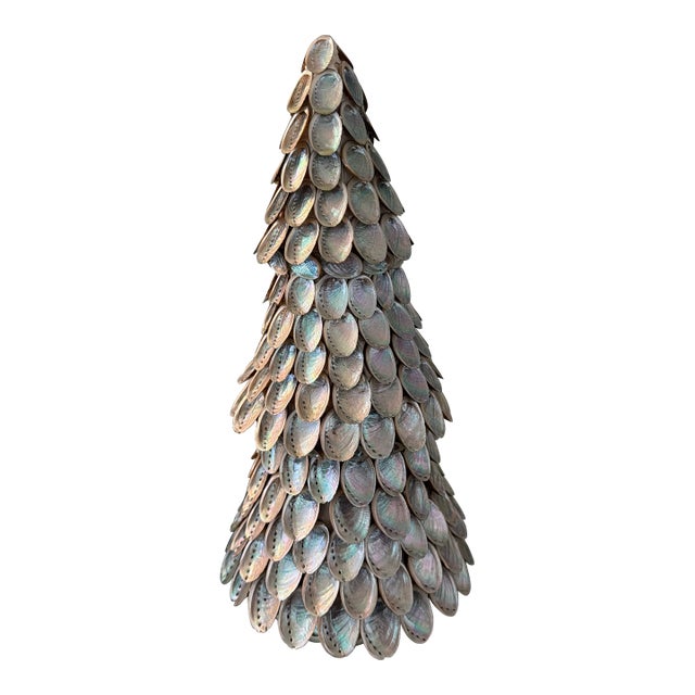 Large Abalone Shell Decorative Tree Sculpture, 17” For Sale