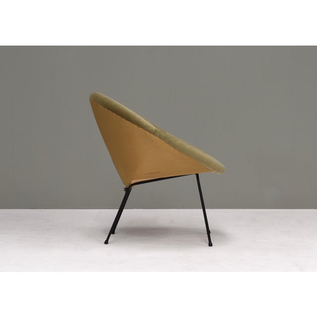 Velvet Circle Armchair, 1950s For Sale - Image 13 of 18