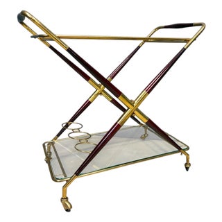 Vintage Italian Serving Trolley by Cesare Lacca, 1950s For Sale