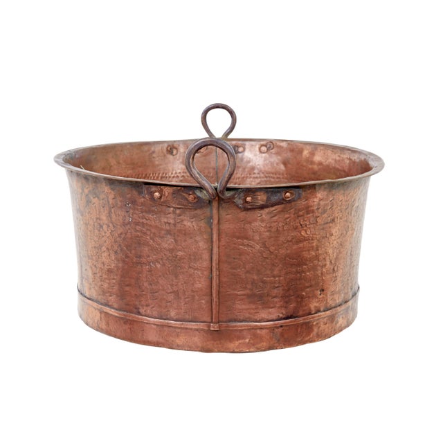 Victorian 19th century large copper cooking pot circa 1890. Beautiful example of a large cooking pot, which are now...