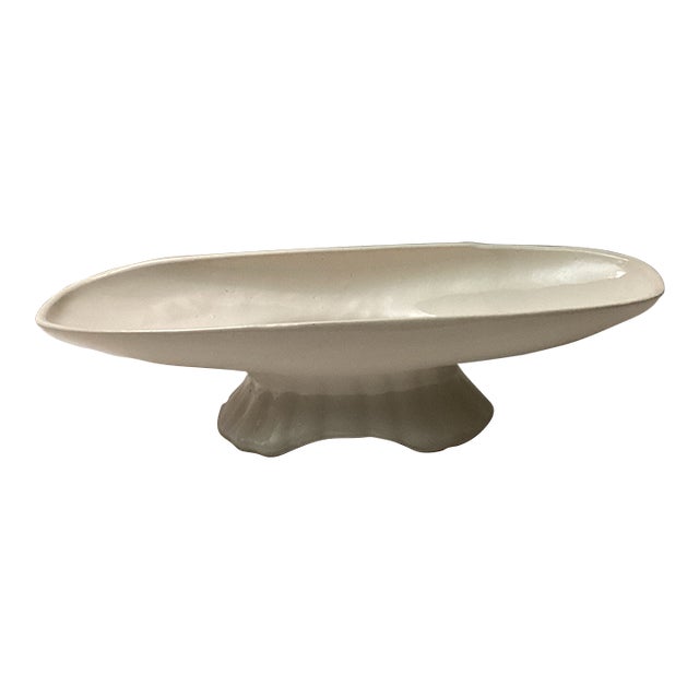 Mid-Century White Ceramic Console Bowl For Sale