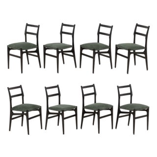 Set of 8 Gio Ponti for Cassina 646 Leggera Dining Chairs For Sale