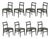 Set of 8 Gio Ponti for Cassina 646 Leggera Dining Chairs For Sale