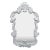 White Carved Wood Mirror For Sale