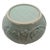 VTG Chinese Longquan Style Celadon Lidded Jar Relief Floral Round Form 8" For Sale - Image 13 of 13