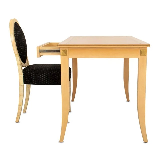 Art Deco Sally Sirkin Lewis for J. Robert Scott Art Deco Style Desk and Chair Set For Sale - Image 3 of 7