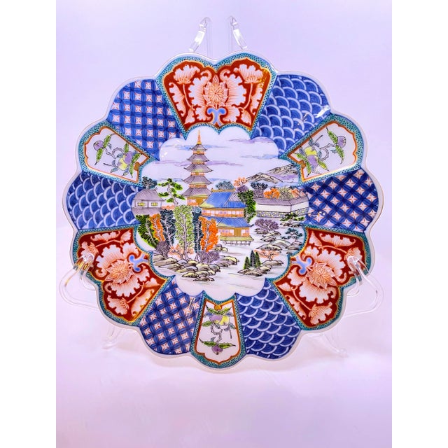 Antique Japanese Hand Painted High Footed Plate, Signed. For Sale In Atlanta - Image 6 of 6