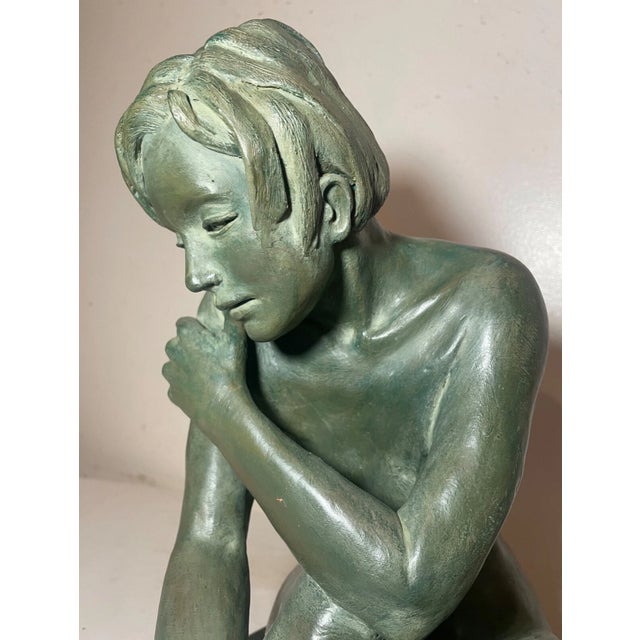 Large Vintage Handmade Marianne Broome Nude Terracotta Pottery Sculpture Statue For Sale - Image 17 of 17