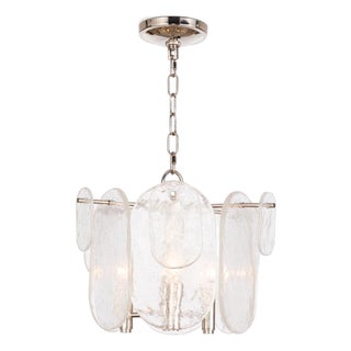 Echo Glass Pendant, Polished Nickel For Sale
