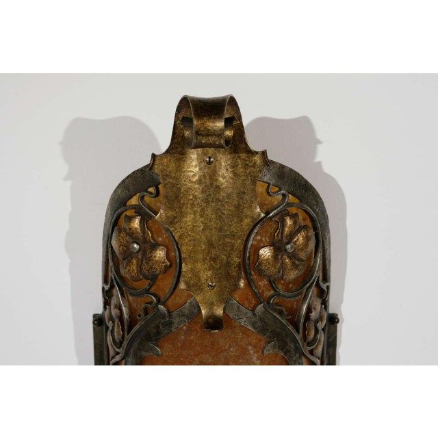 American Large American Classical Cast Brass & Mica Wall Sconce For Sale - Image 3 of 10