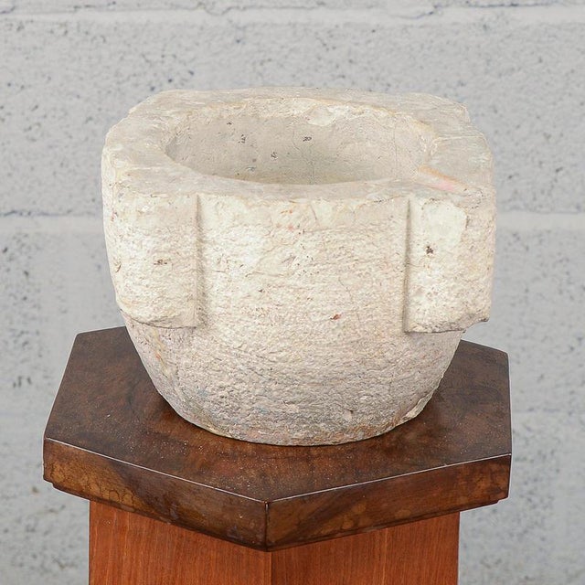 Round Stone Mortar Bowl, 19th Century For Sale - Image 6 of 11