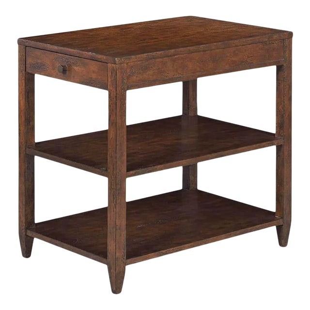 Classic Mahogany Finish Narrow Side Table For Sale