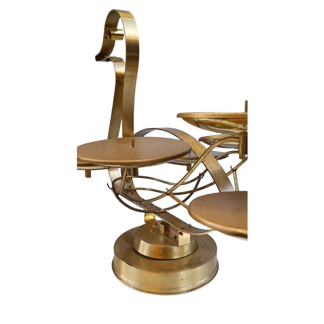 Metal Large Swan-Shaped Brass Cake Holder, 1970s For Sale - Image 7 of 12