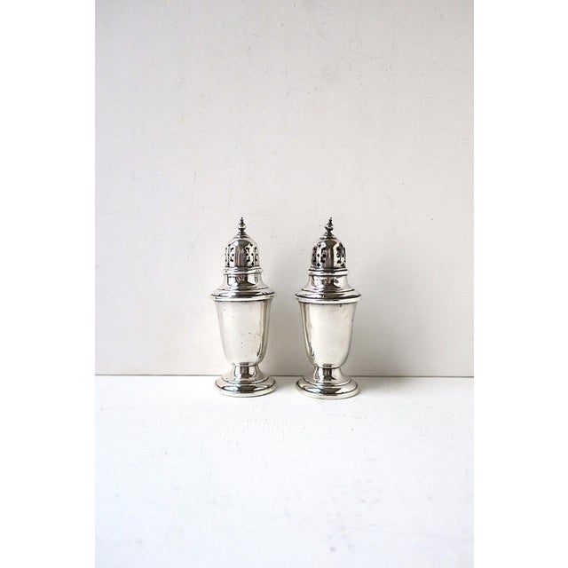 Victorian Sterling Silver Salt Pepper Shakers by Gorham For Sale - Image 3 of 11