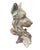 Vintage Cast Iron Wolf Bust Garden Statue For Sale In West Palm - Image 6 of 12