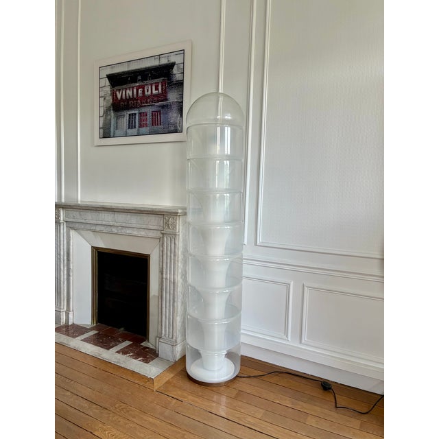 Smoked glass floor lamp, model LT316, by Carlo Nason for Mazzega - 9 pieces (special order - official document available...