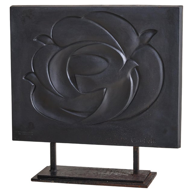 1980s French Cast Iron Sculpture with Bird Motifs by René Coutelle For Sale - Image 10 of 18