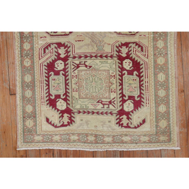 Red Vintage Zabihi Collection Turkish Anatolian Rugs - A Pair - 2'5" x 3'3" For Sale - Image 8 of 12