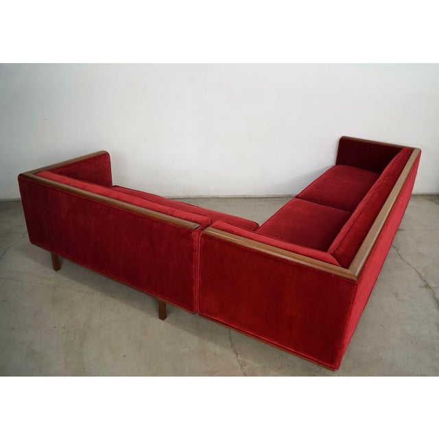 Mid-Century Modern 1960’s Mid-Century Modern 2-Piece Walnut Sectional Sofa For Sale - Image 3 of 12