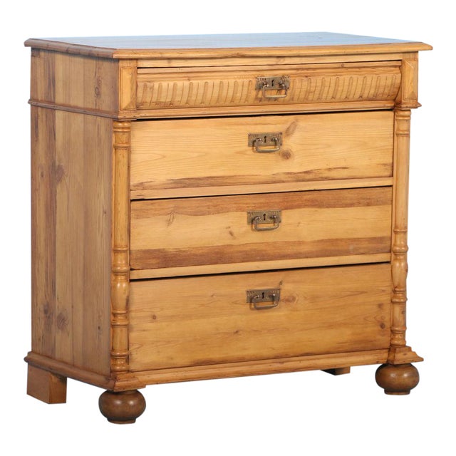 19th Century Antique Danish Pine Chest Of Drawers Chairish