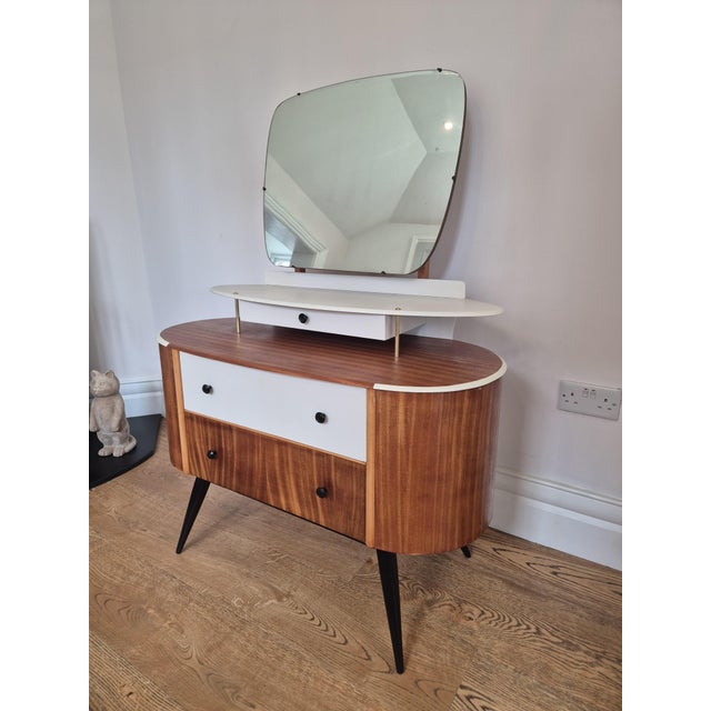Mid-Century Dressing Table Mirror by Harris Lebus Link, 1950s For Sale - Image 4 of 14