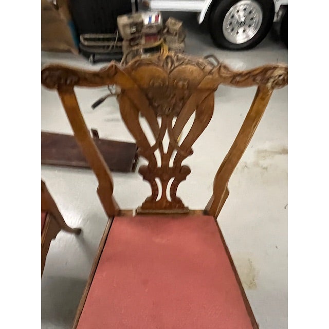 Brown Late 1700s Irish Hand Carved Walnut Chippendale Side Chairs Set of 10 For Sale - Image 8 of 16